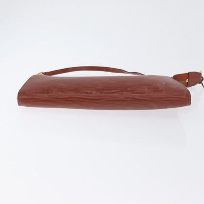 Louis Vuitton Pochette Accessoires Epi Leather, BROWN, LEATHER, Clutche & pouche