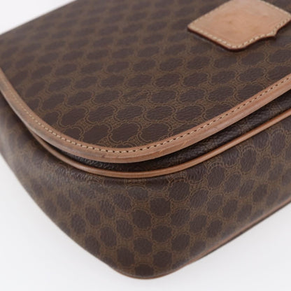 Celine Macadam Shoulder Bag PVC Leather, BROWN, CANVAS, Shoulder bag