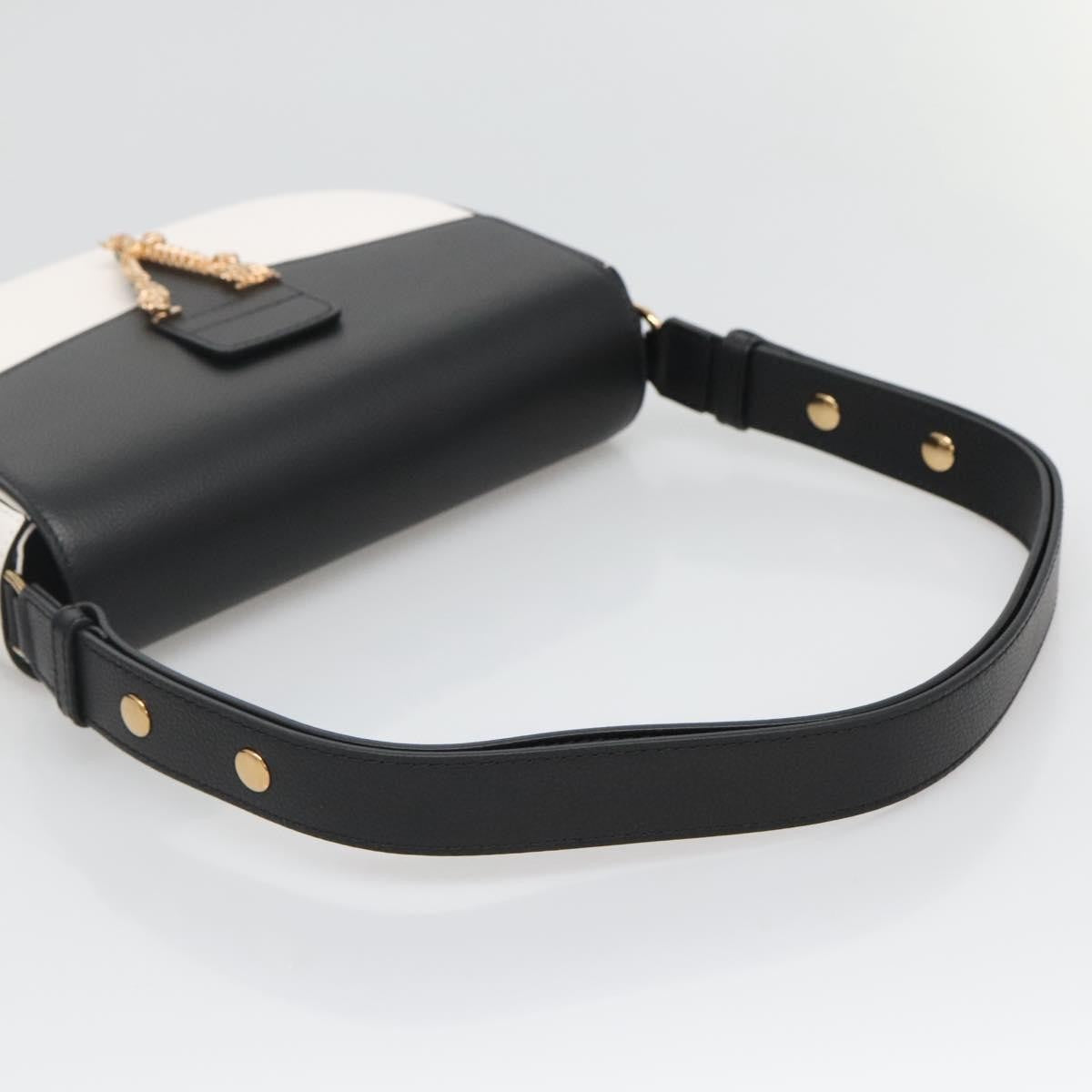 Versace Virtus Flap Messenger Bag Leather, WHITE, LEATHER, Crossbody bag