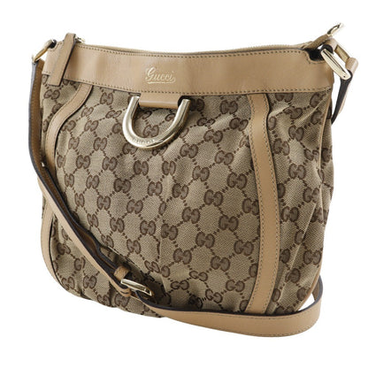 Gucci Abbey D-Ring Messenger Bag GG Canvas, BROWN, CANVAS, Shoulder bag
