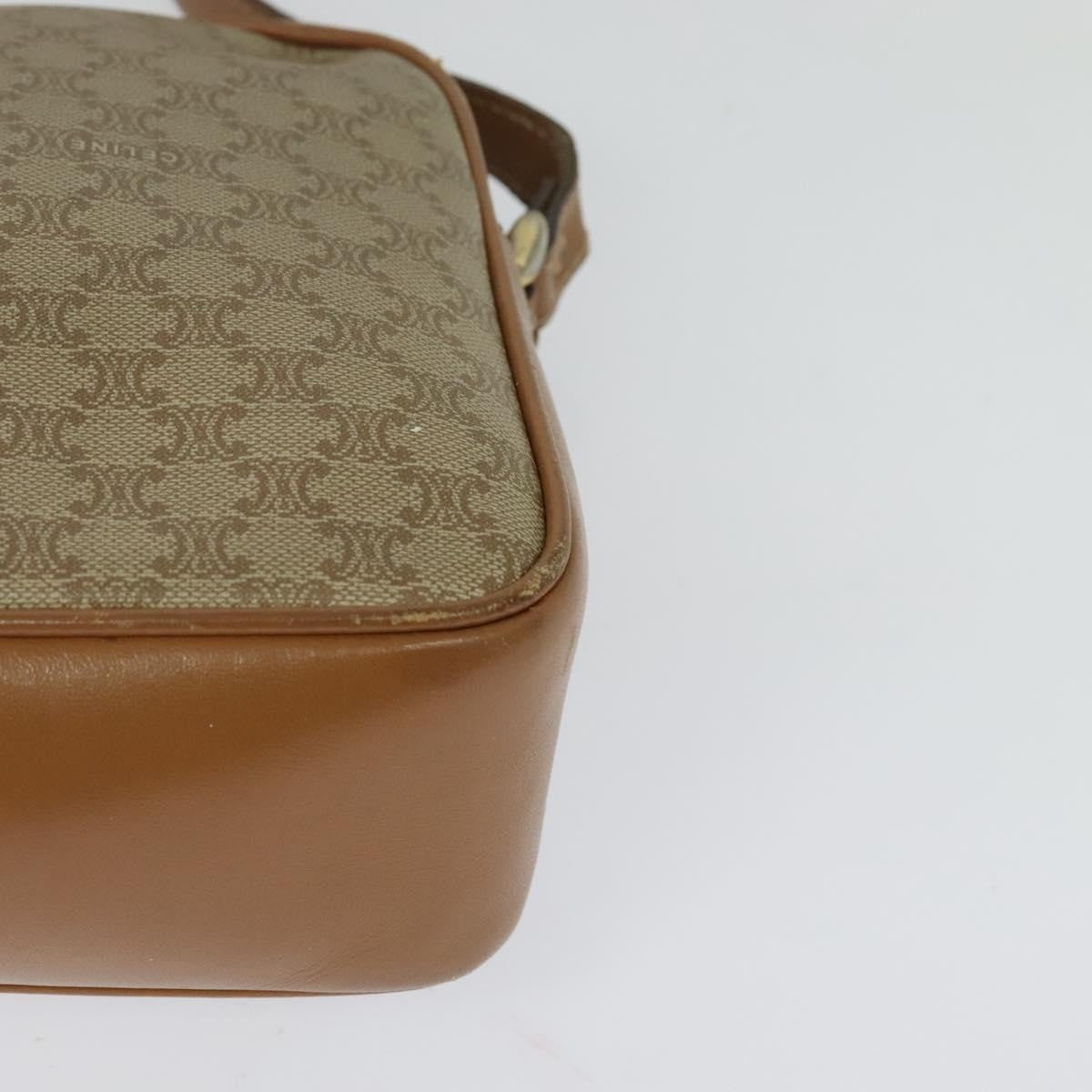Celine Macadam Shoulder Bag PVC Leather, BEIGE, CANVAS, Shoulder bag
