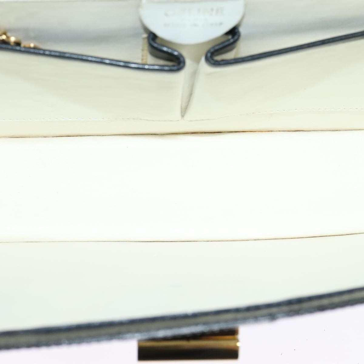Celine Shoulder Bag Leather, WHITE, LEATHER, Shoulder bag