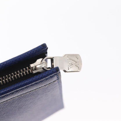 Louis Vuitton Pochette Voyage Taiga Leather, Blue, Leather, Clutch