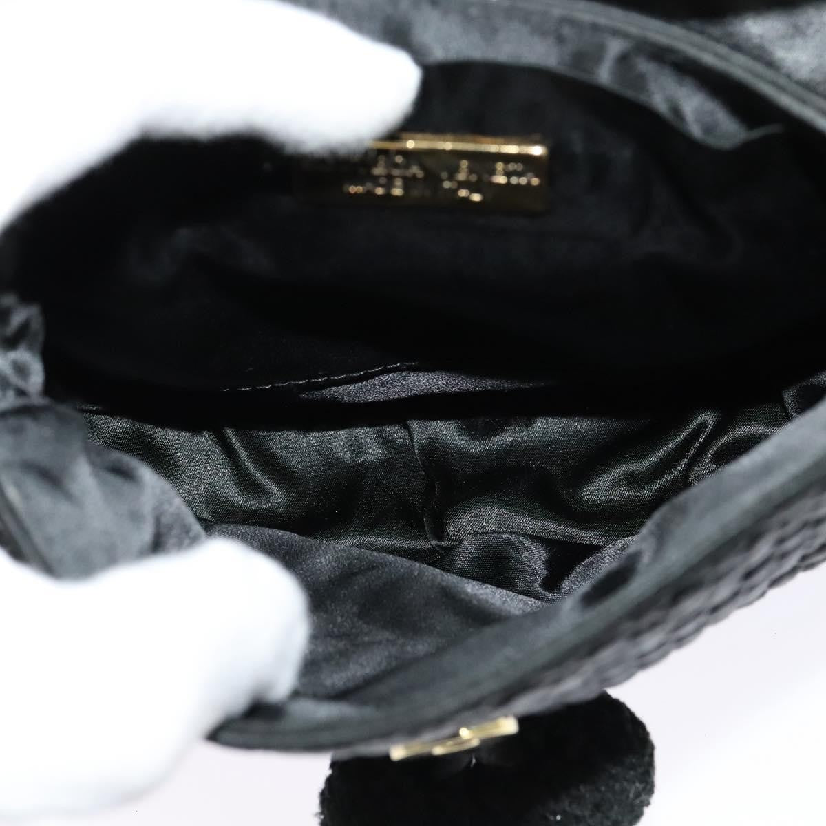 Bottega Veneta Intrecciato Clutch bag Calfskin, BLACK, SATIN, Shoulder bag