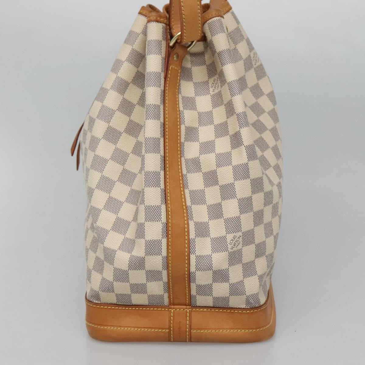 Louis Vuitton Noe Handbag Damier, White, Canvas, Shoulder Bag