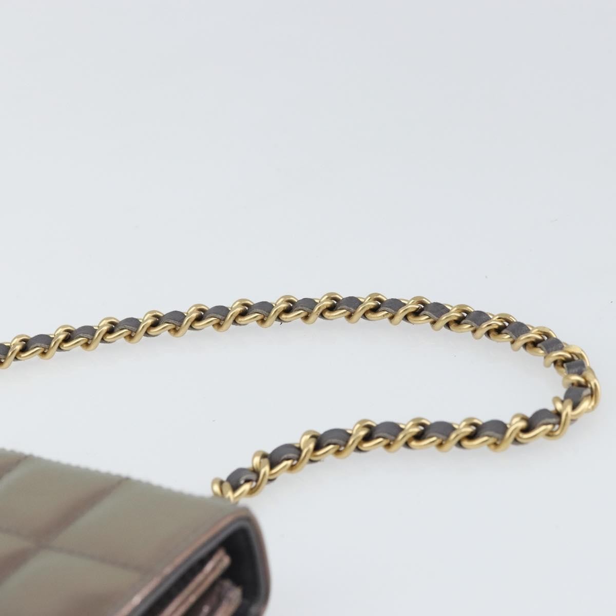 Chanel Chocolate Bar Chain Flap Bag Quilted Patent, PURPLE, PATENT_LEATHER, Handbag