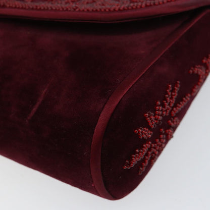 Bally Vintage Shoulder Bag Velvet, RED, VELVET, Shoulder bag