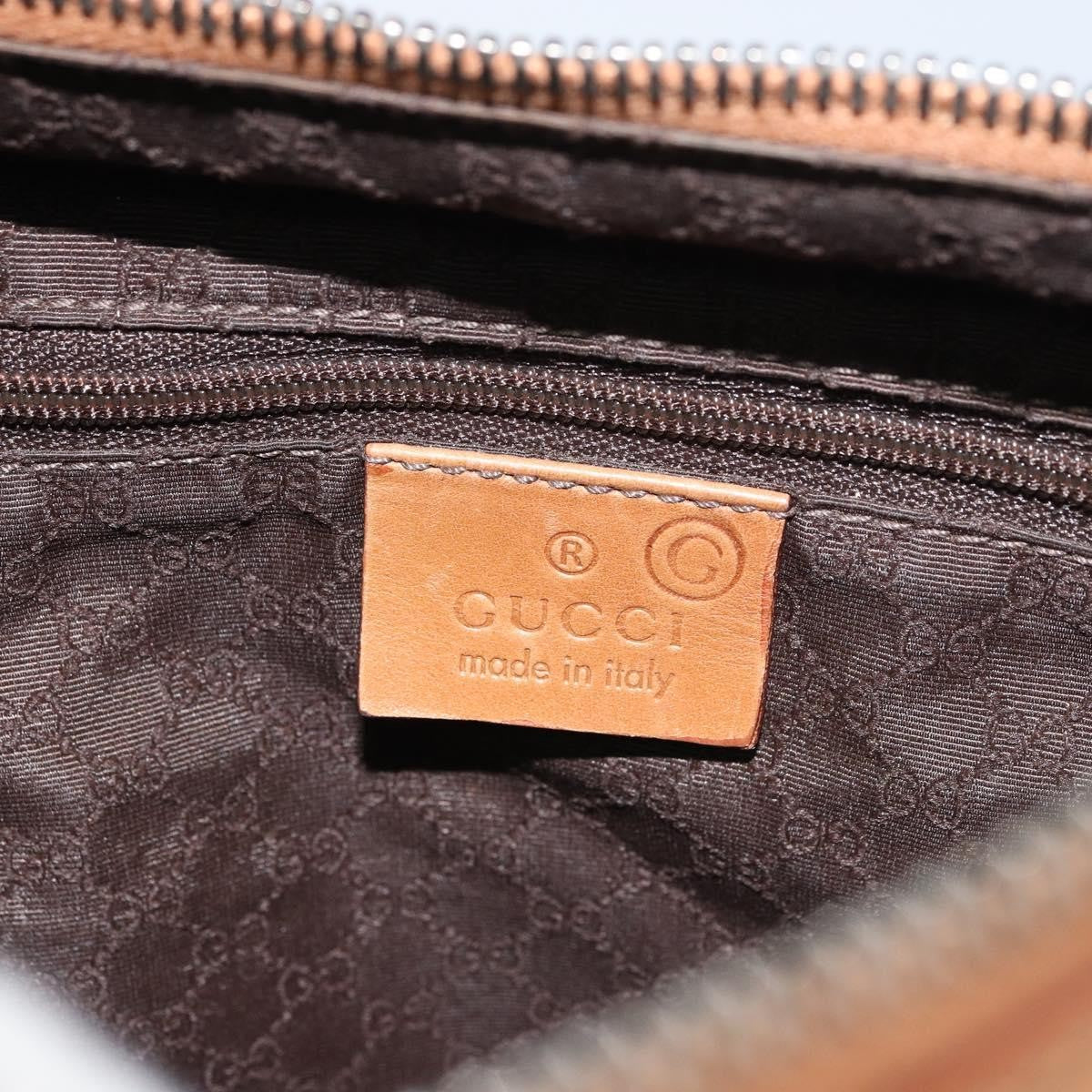 Gucci Vintage Handbag Leather, BROWN, LEATHER, Handbag