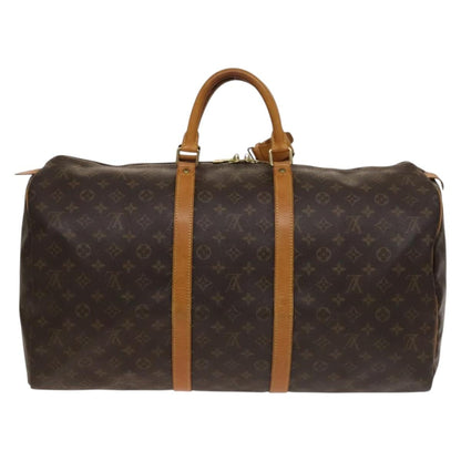 Louis Vuitton Keepall Bag Monogram Canvas, BROWN, CANVAS, Travel bag