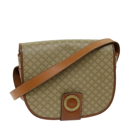 Celine Macadam Shoulder Bag Canvas, BEIGE, CANVAS, Shoulder bag