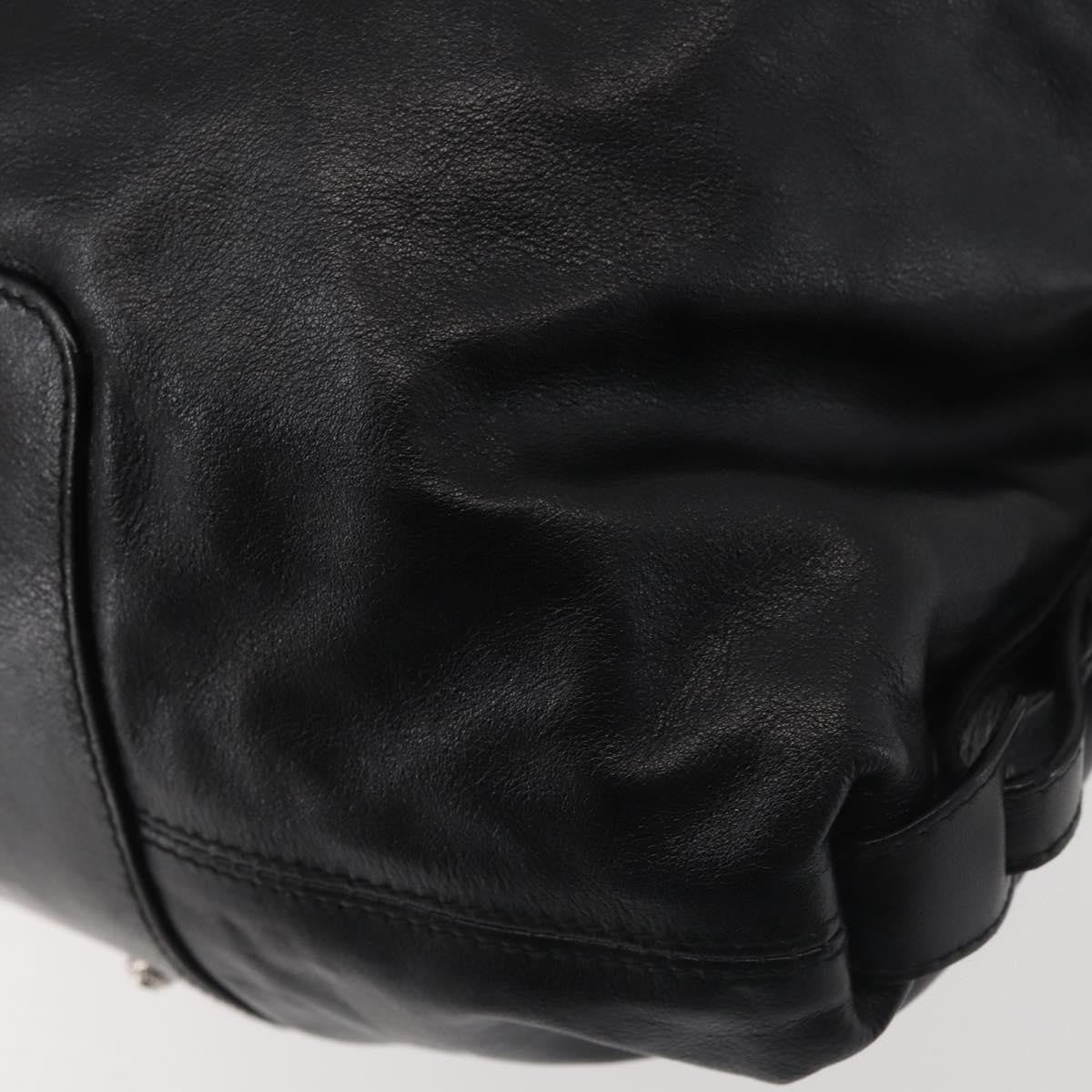 Salvatore Ferragamo Gancini Tote Leather, BLACK, LEATHER, Tote bag