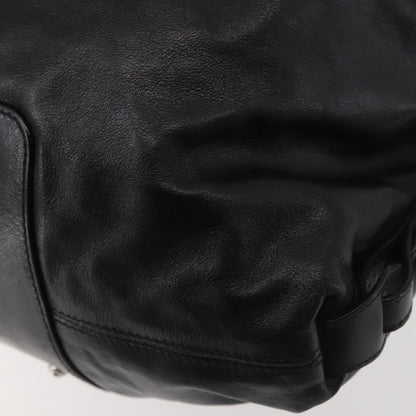 Salvatore Ferragamo Gancini Tote Leather, BLACK, LEATHER, Tote bag