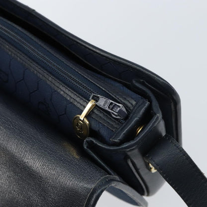 Christian Dior Vintage Honeycomb Shoulder Bag Canvas, NAVY, CANVAS, Shoulder bag
