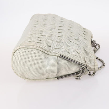 Chanel Vintage Chain Shoulder Bag Leather, ECRU, LEATHER, Shoulder bag