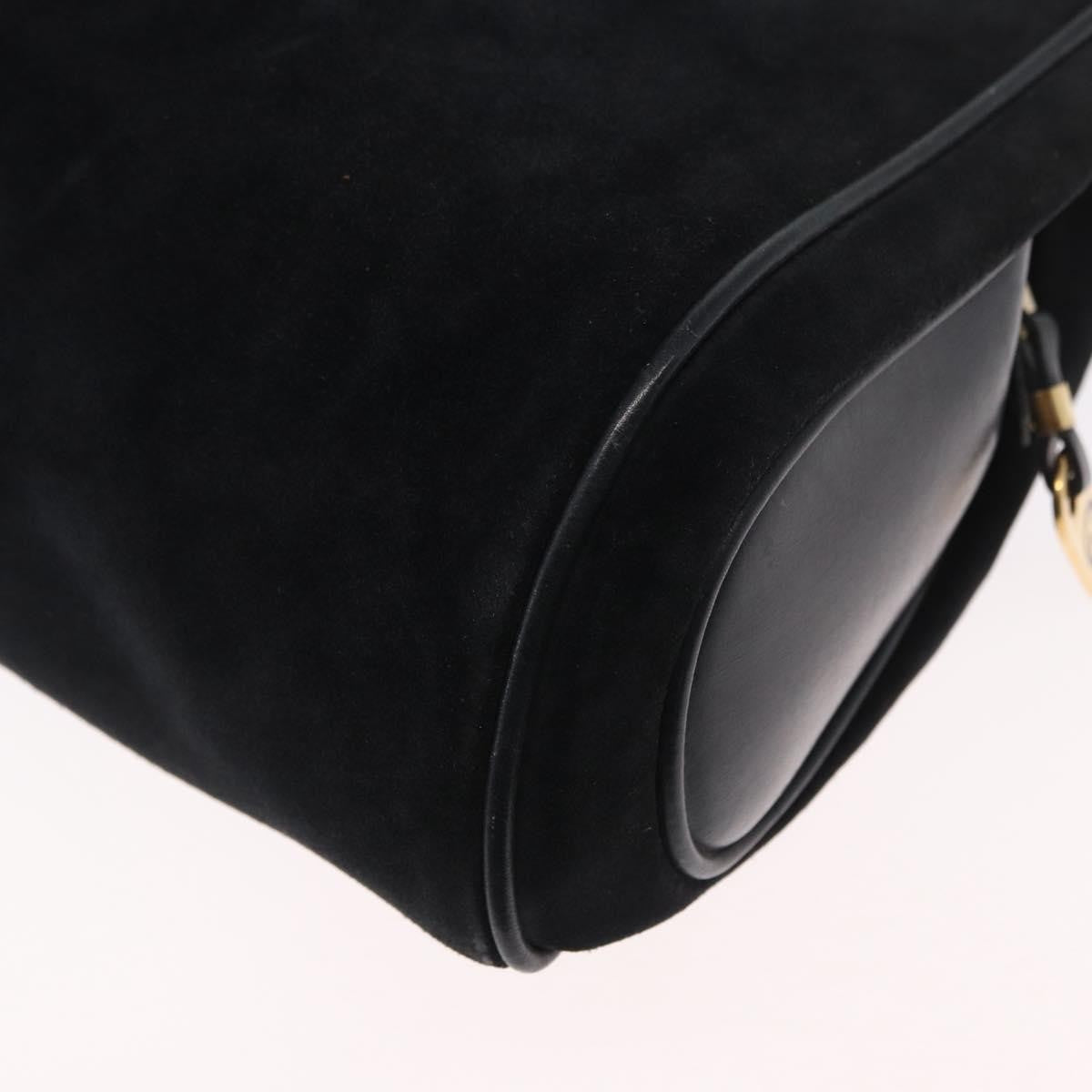Gucci Vintage Handbag Suede, BLACK, SUEDE, Handbag