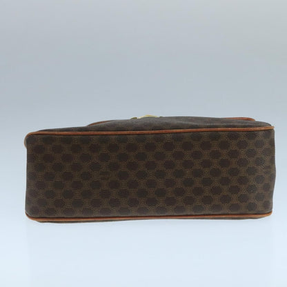 Celine Vintage Macadam Handbag Canvas, BROWN, CANVAS, Handbag