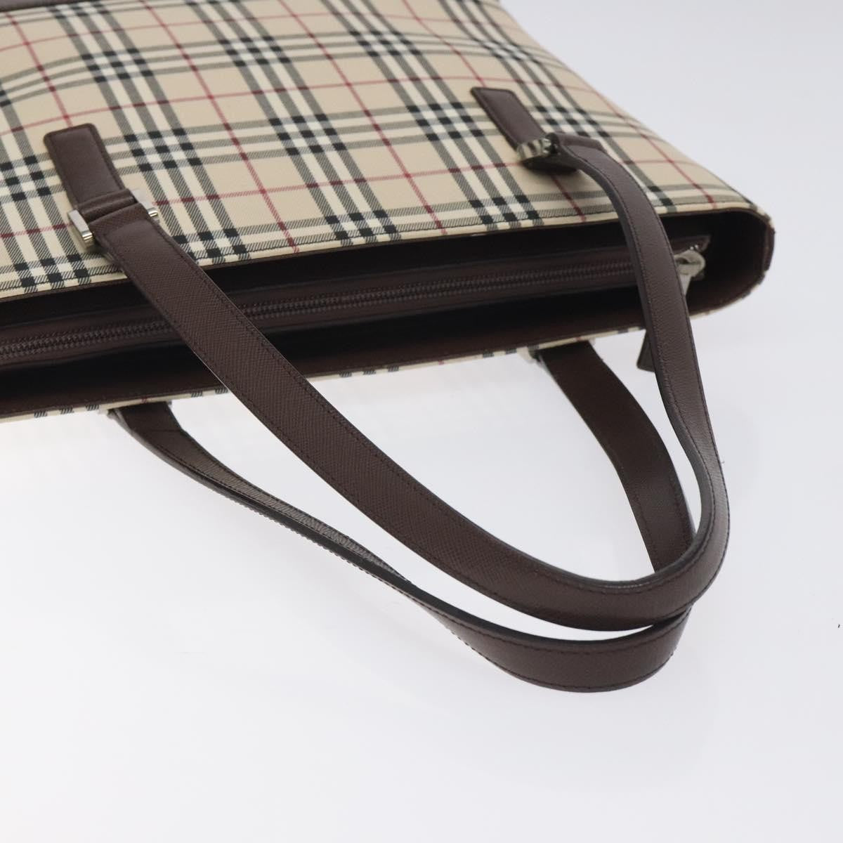 Burberry Nova Check Tote canvas check pattern, BEIGE, CANVAS, Tote bag