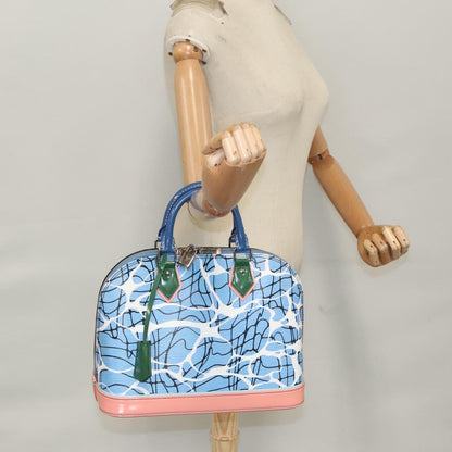 Louis Vuitton Alma Handbag Limited Edition Print Epi Leather, Blue, Leather, Handbag