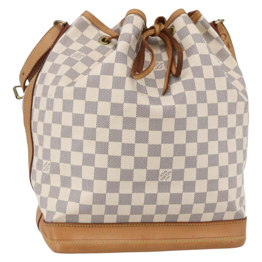 Louis Vuitton Noe Handbag Damier, WHITE, CANVAS, Shoulder bag