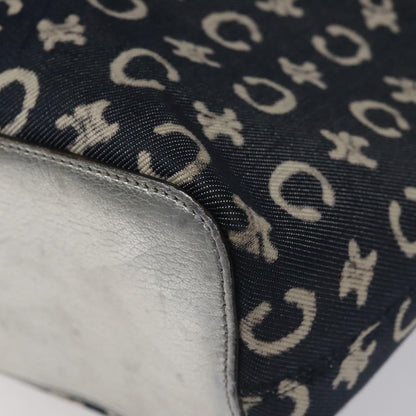 Celine C Sulky Shoulder bag Canvas and Leather, NAVY, CANVAS, Shoulder bag