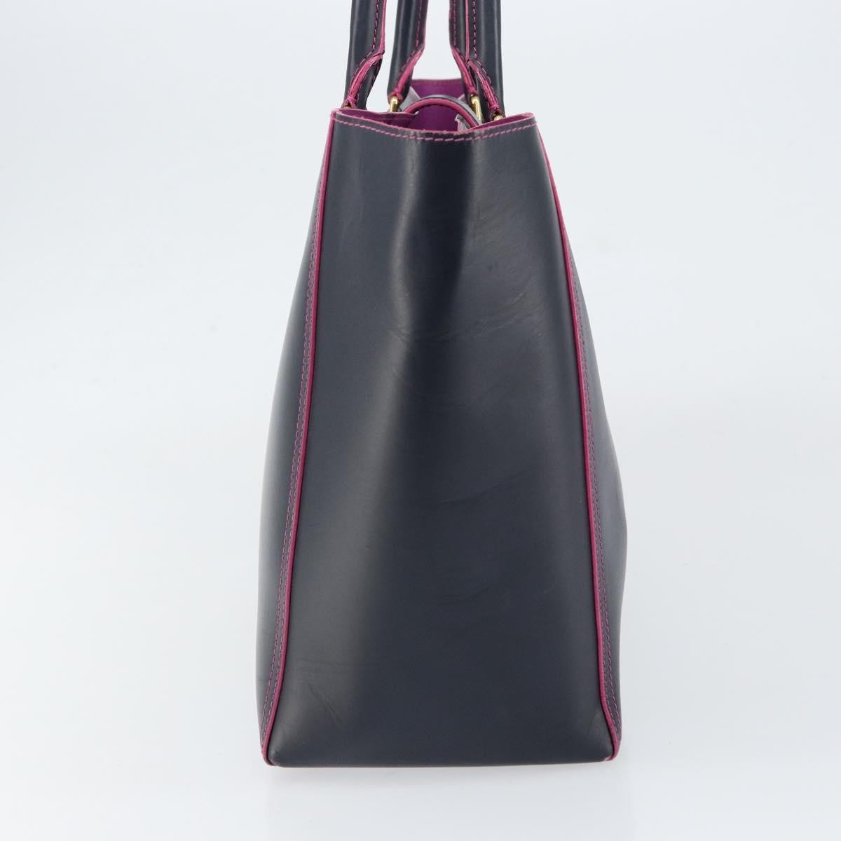 Loewe Leo Shopper Tote Leather, NAVY, LEATHER, Tote bag
