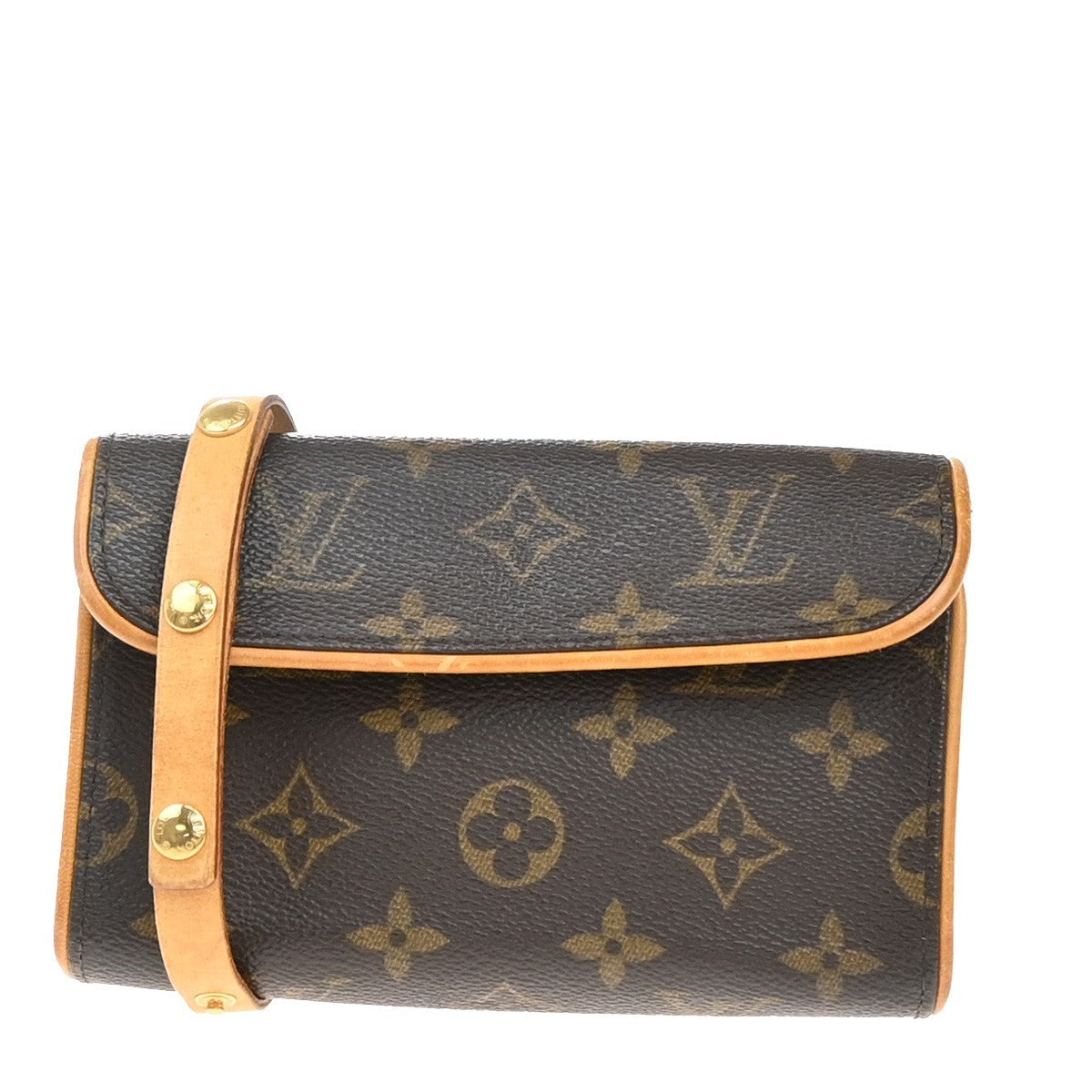 Louis Vuitton Florentine Pochette Monogram Canvas, Brown, Leather, Clutch