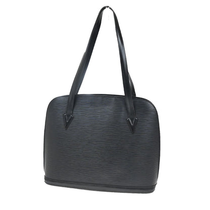 Louis Vuitton Lussac Handbag Epi Leather, BLACK, LEATHER, Shoulder bag