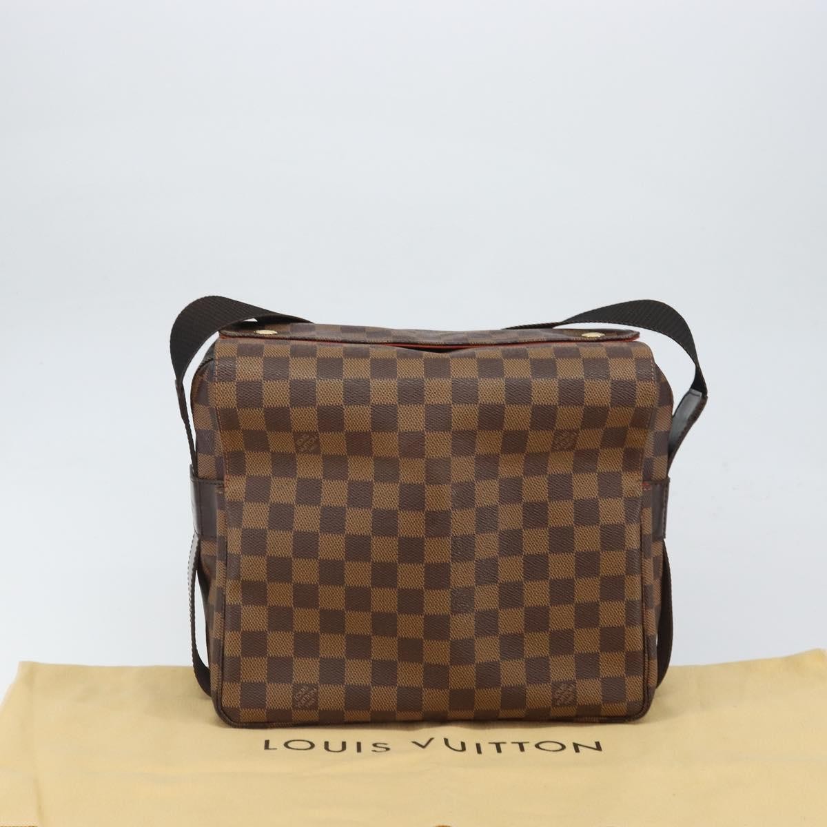 Louis Vuitton Naviglio Handbag Damier, BROWN, CANVAS, Shoulder bag