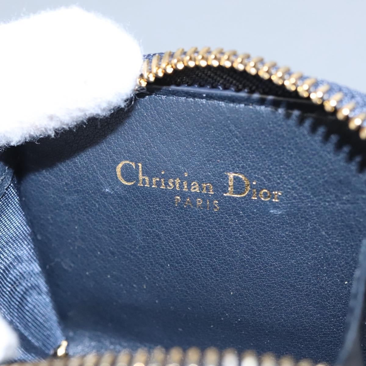 Christian Dior Trotter French Wallet Diorissimo Canvas, Navy, Canvas, Wallet