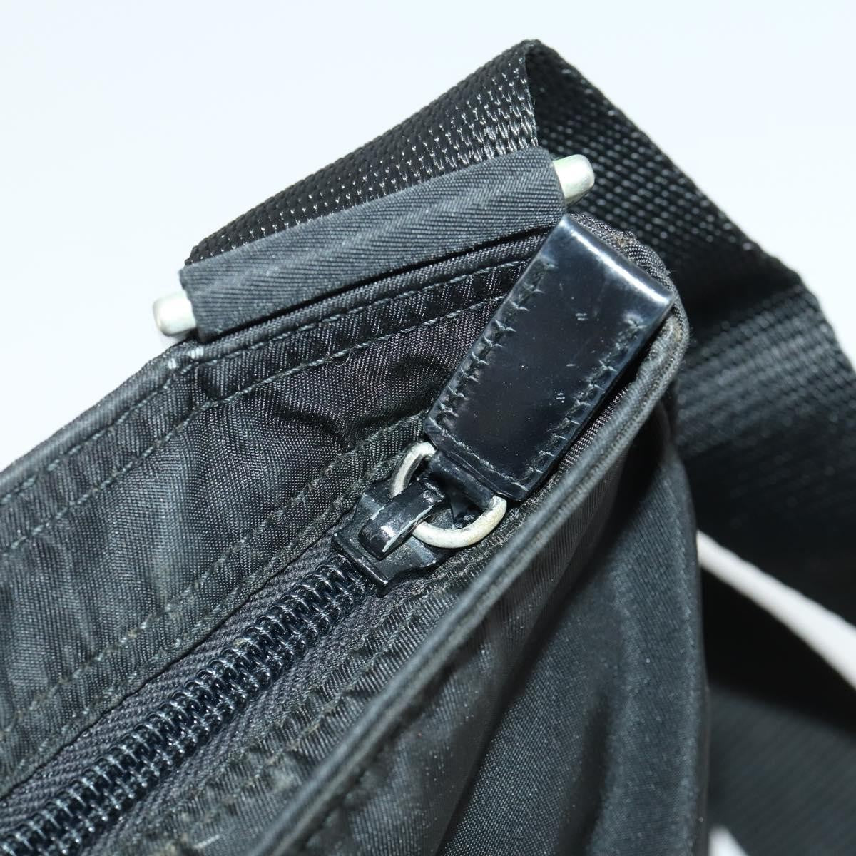 Prada Zip Top Messenger Bag Tessuto, BLACK, NYLON, Shoulder bag