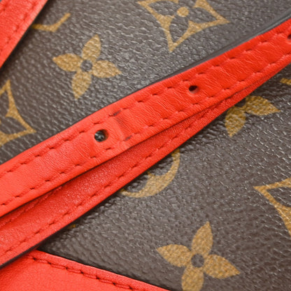 Louis Vuitton Locky Handbag Monogram Canvas with Leather, Brown, Canvas, Handbag