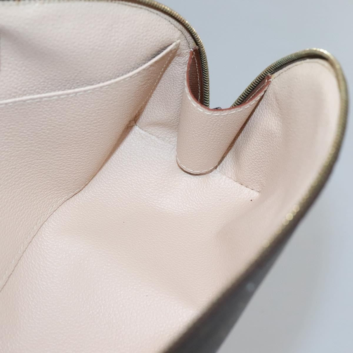 Louis Vuitton Trousse demi ronde Canvas, BROWN, CANVAS, Toiletry Case