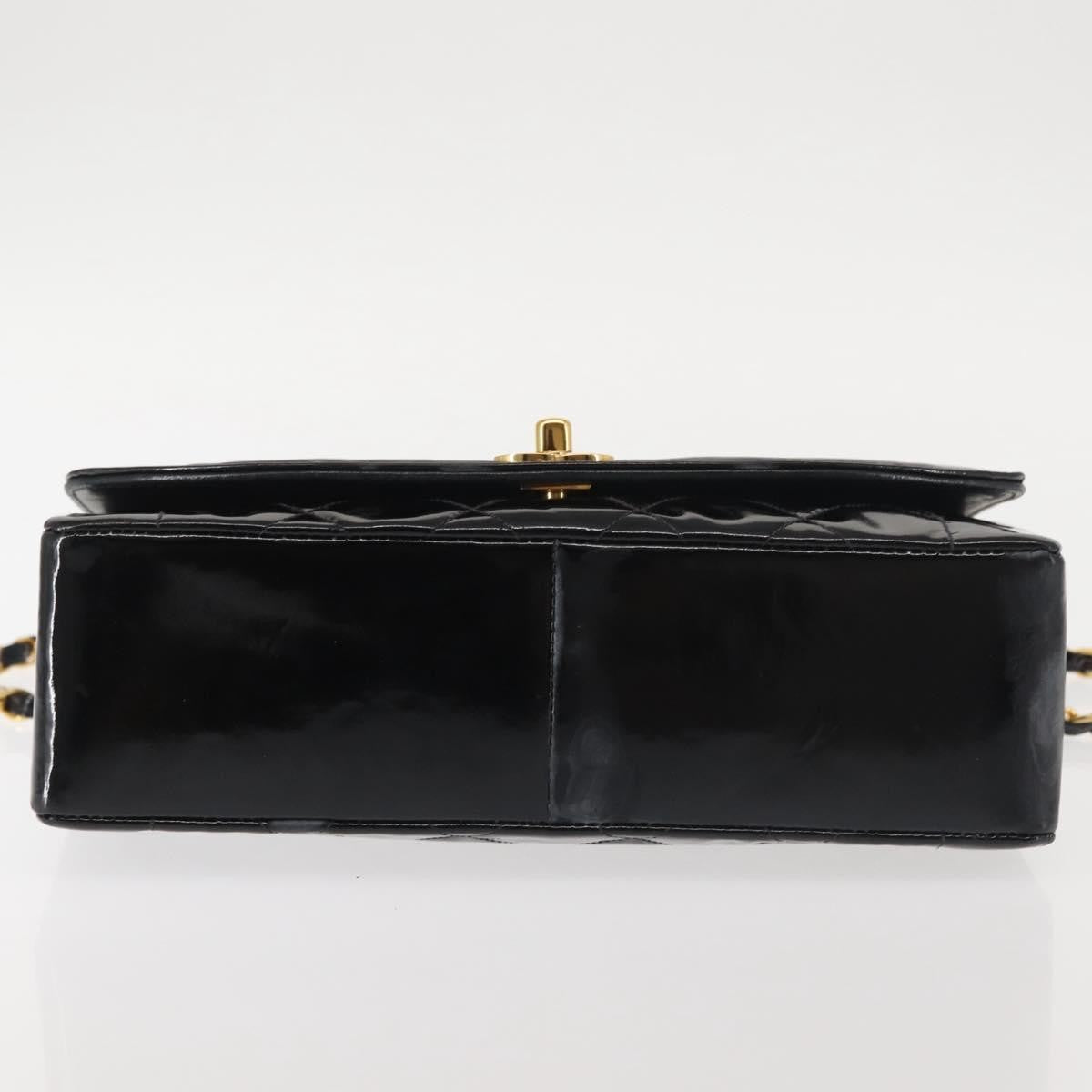 Chanel Vintage Diana Flap Bag Quilted Patent, BLACK, PATENT_LEATHER, Shoulder bag