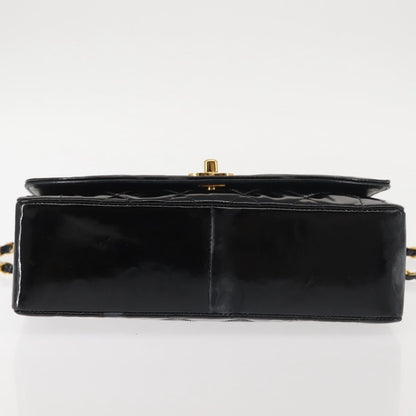 Chanel Vintage Diana Flap Bag Quilted Patent, BLACK, PATENT_LEATHER, Shoulder bag
