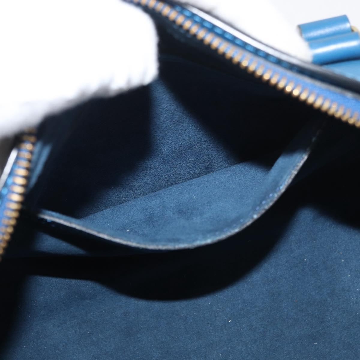 Louis Vuitton Soufflot Handbag Epi Leather, Blue, Leather, Handbag