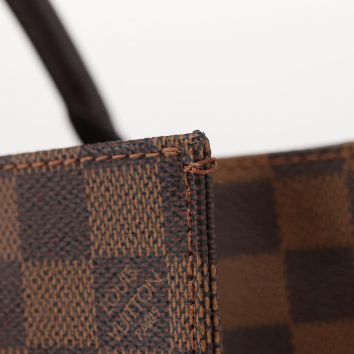 Louis Vuitton Sac Plat Bag Damier, BROWN, CANVAS, Handbag