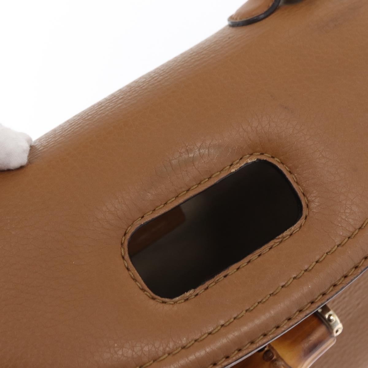Gucci New Bamboo 1921 Top Handle Bag Leather, BROWN, LEATHER, Handbag