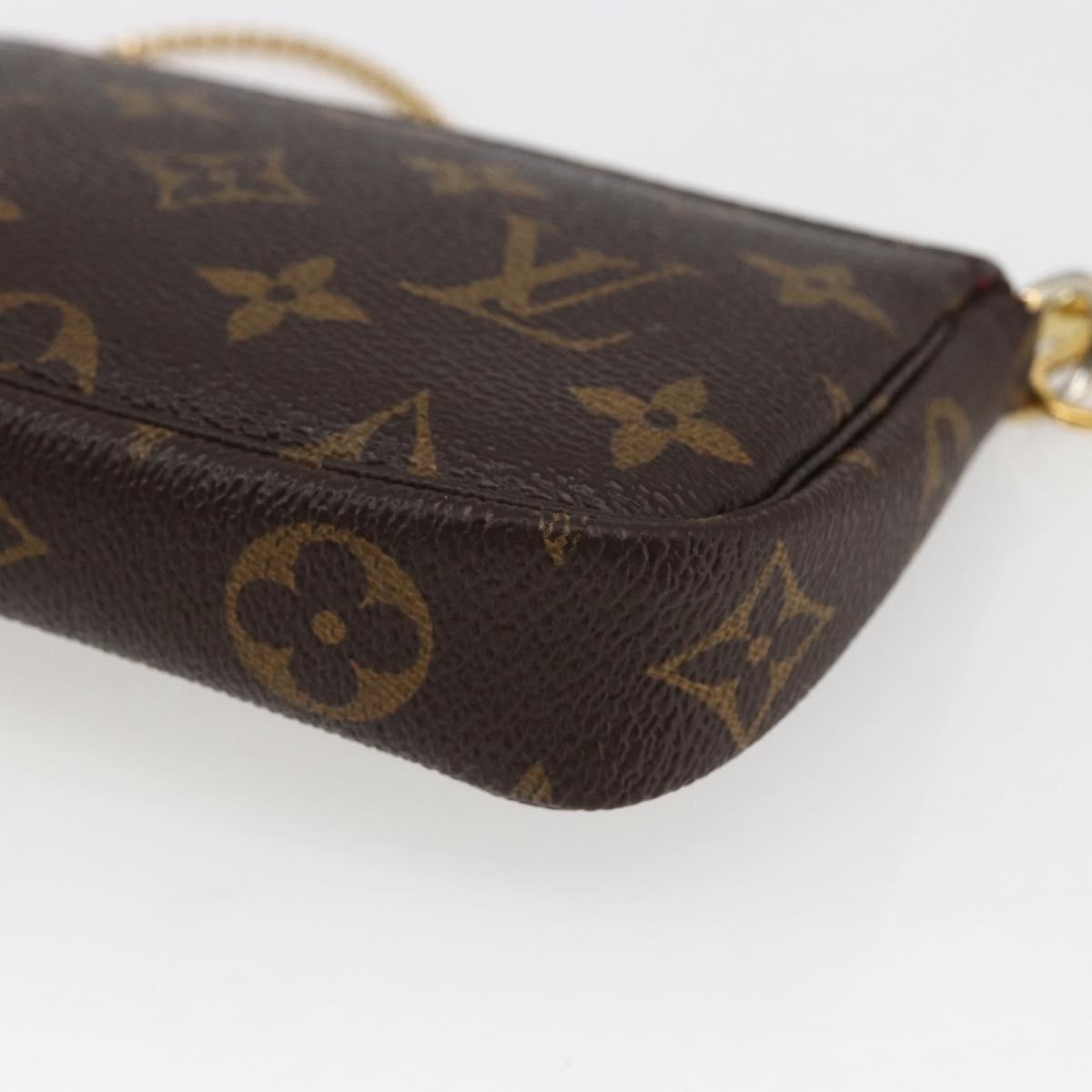 Louis Vuitton Mini pochette accessoires Canvas, BROWN, CANVAS, Clutche & pouche
