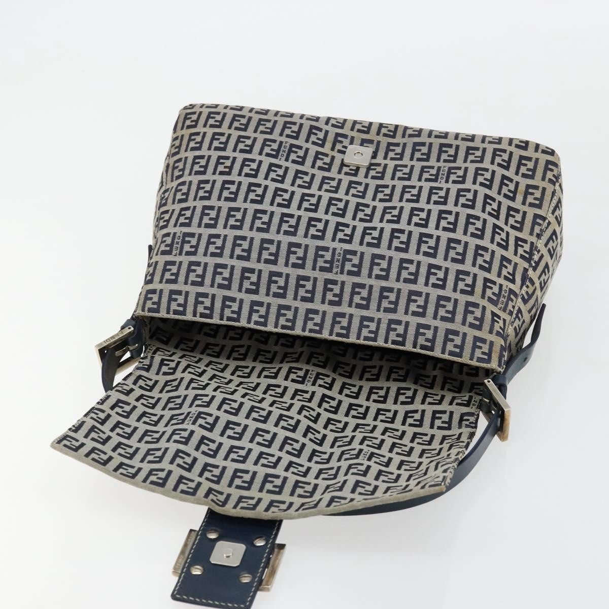 Fendi Mama Forever Bag Zucchino Canvas, Navy, Canvas, Shoulder Bag