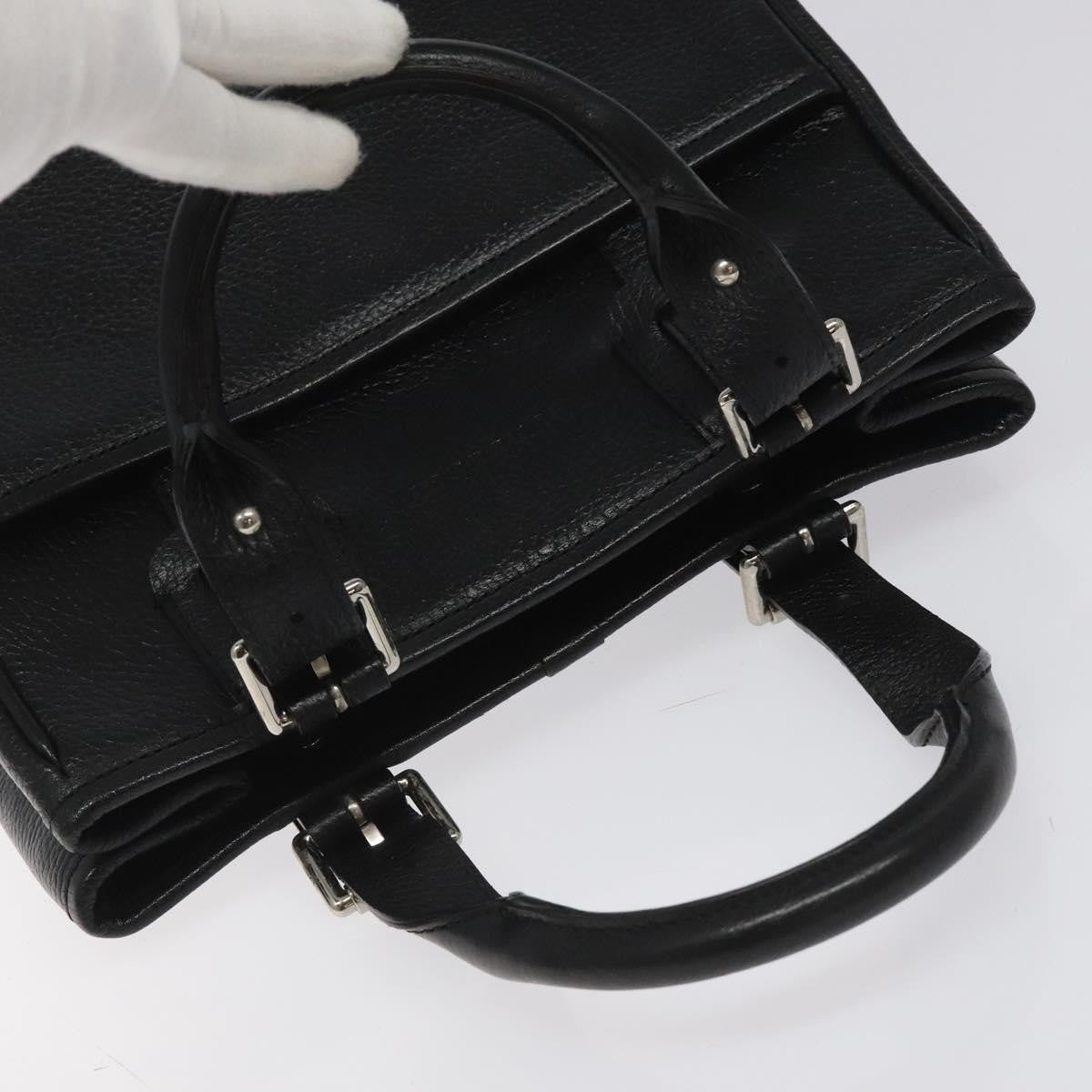 Burberry Vintage Handbag Leather, BLACK, LEATHER, Handbag