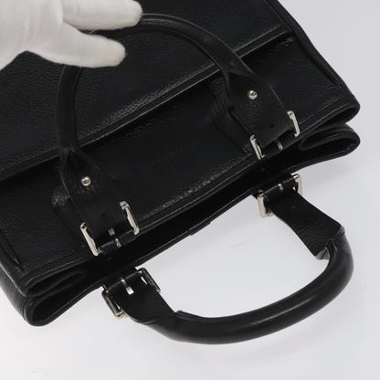 Burberry Vintage Handbag Leather, BLACK, LEATHER, Handbag