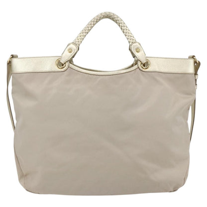 Salvatore Ferragamo Vintage Top handle handbag Nylon, BEIGE, NYLON, Tote bag
