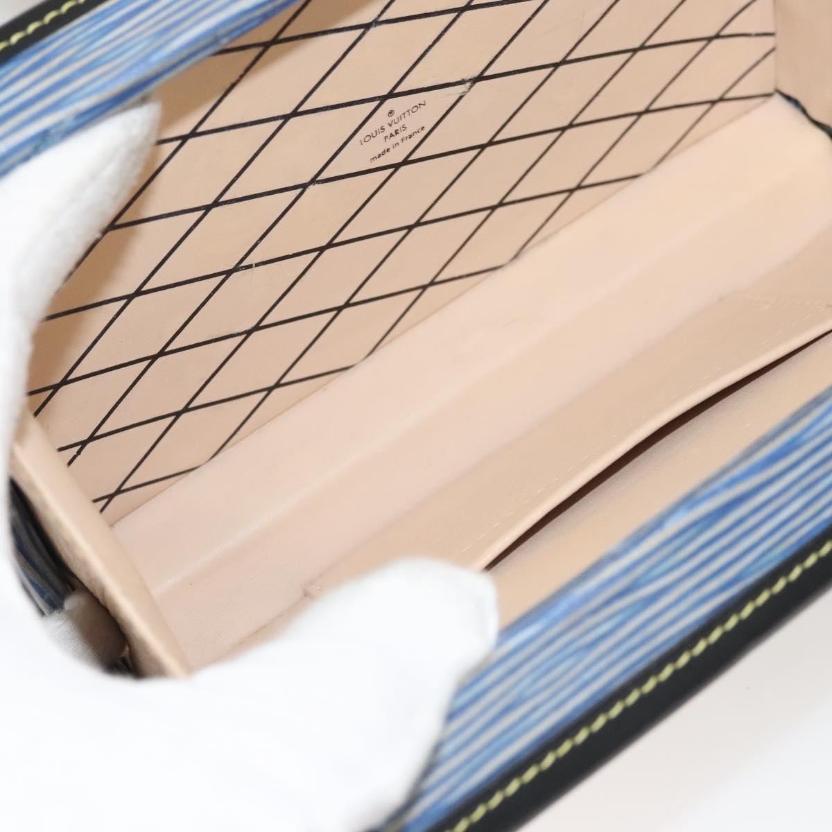 Louis Vuitton Petite Malle Handbag Epi Leather, BLUE, LEATHER, Handbag