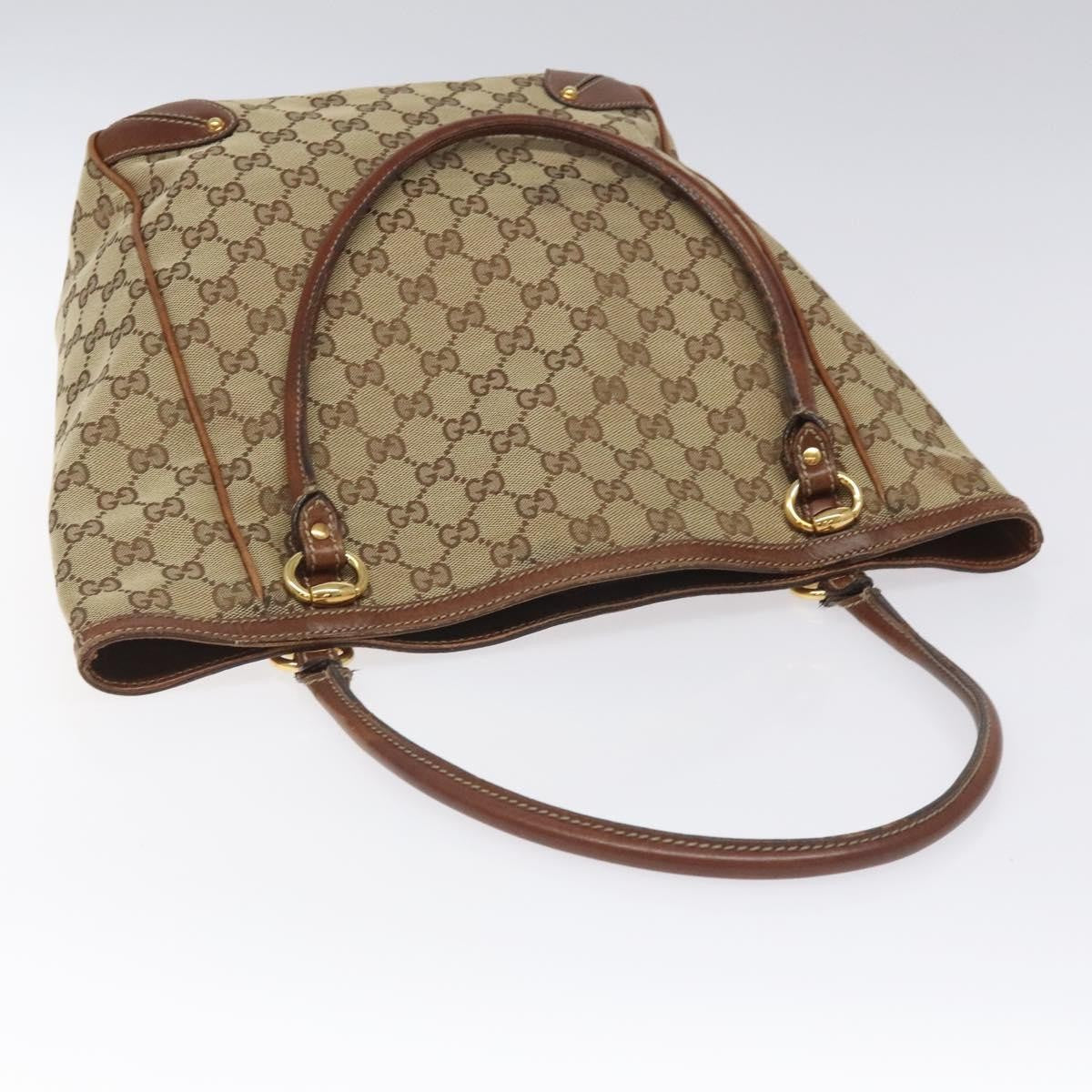 Gucci Vintage tote Leather, BEIGE, CANVAS, Tote bag