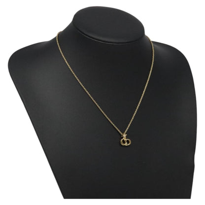 Christian Dior CD Pendant Necklace Metal, GOLD, METAL, Necklace