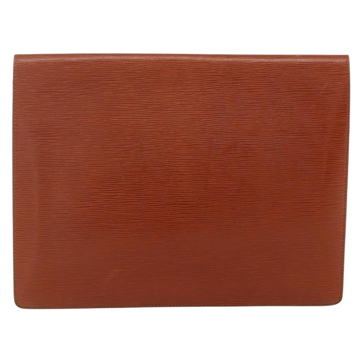 Louis Vuitton Porte-Documents Senateur Bag Epi Leather, Brown, Leather, Clutch