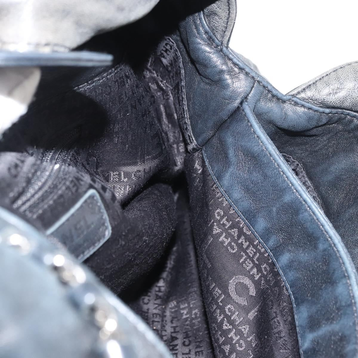 Chanel Vintage Chain Around Shoulder Bag Leather, BLACK, LEATHER, Shoulder bag