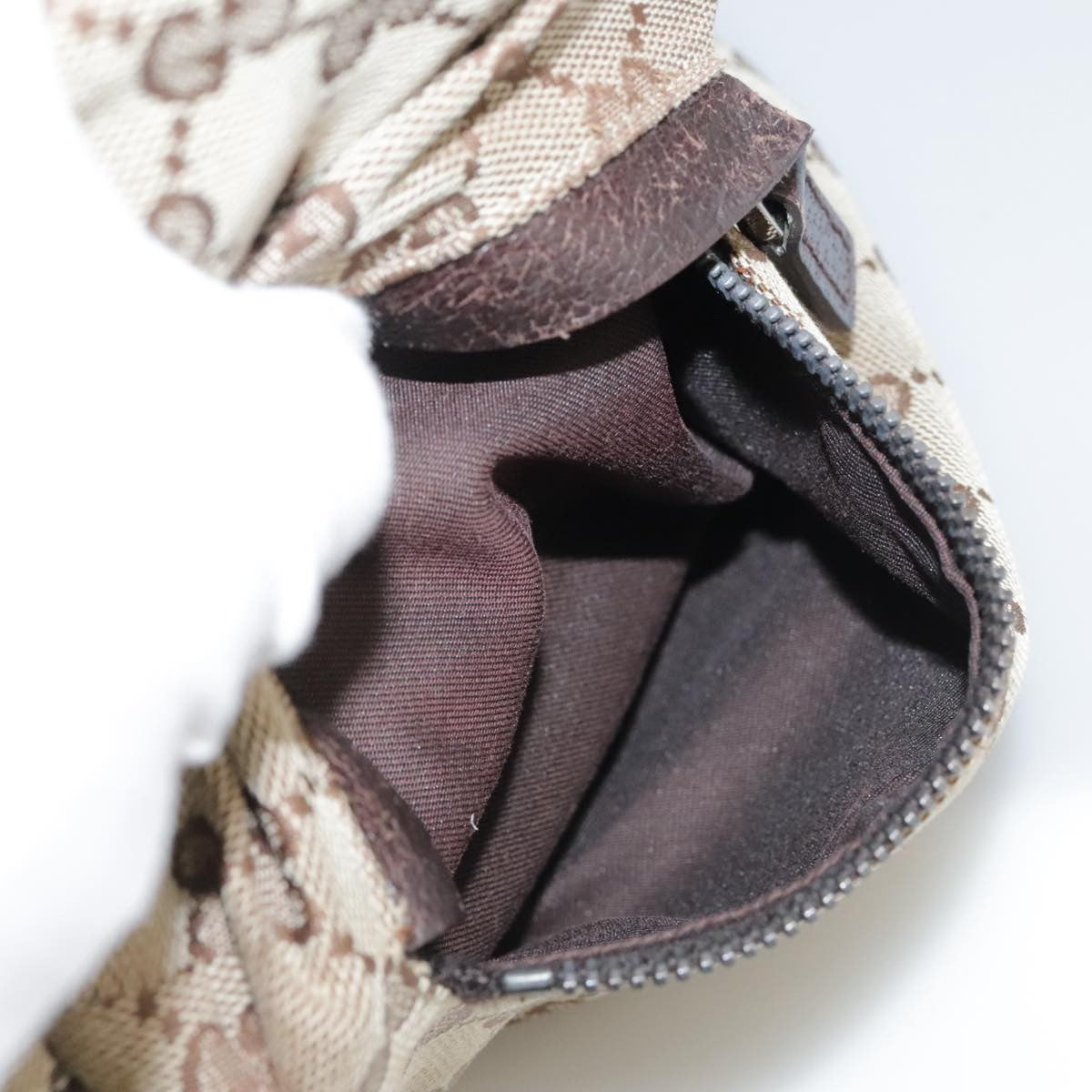 Gucci Double Pocket Web Messenger GG Canvas, Brown, Canvas, Shoulder Bag