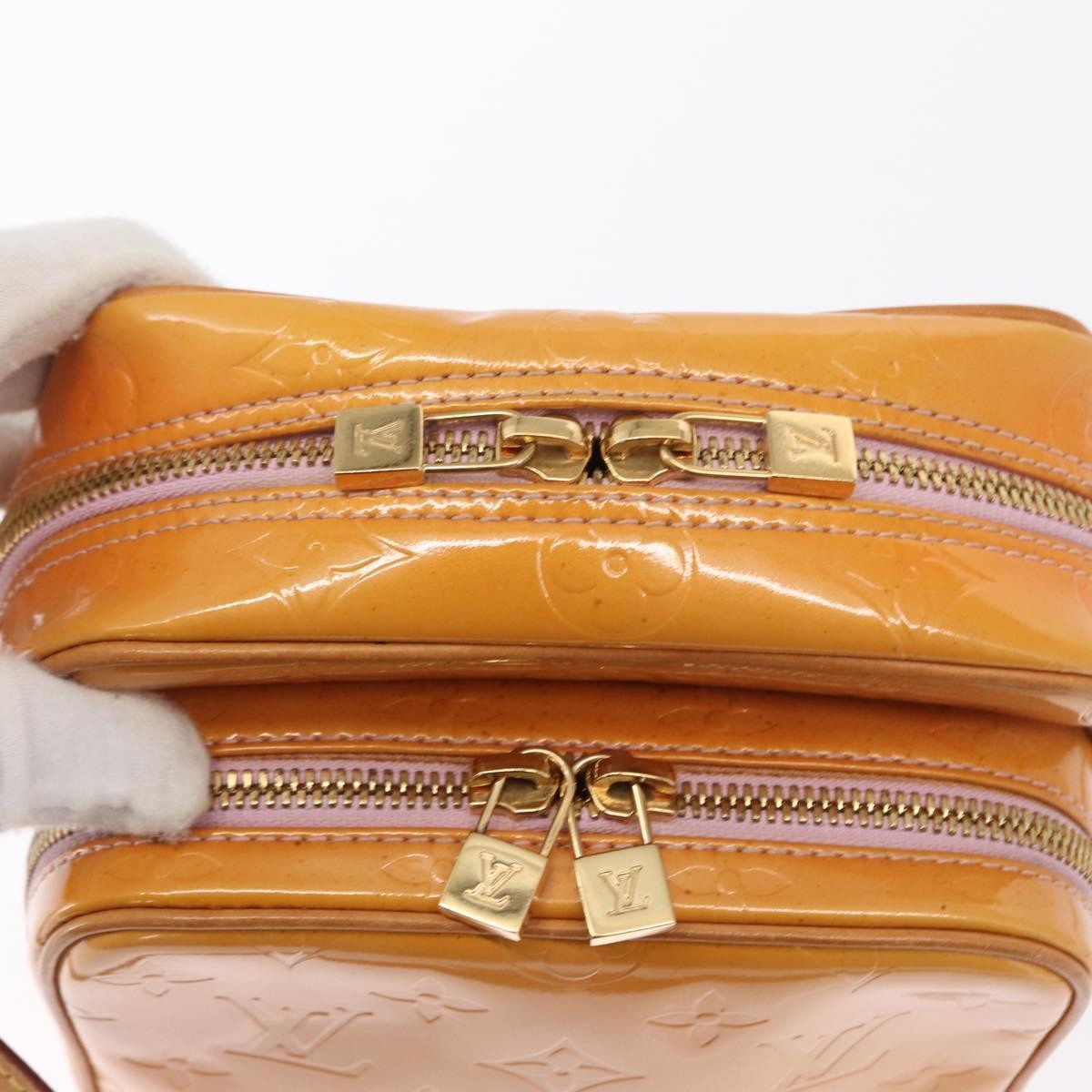 Louis Vuitton Wooster Handbag Monogram Vernis, YELLOW, PATENT_LEATHER, Clutche & pouche