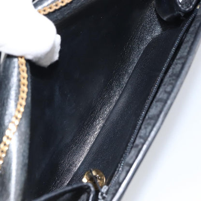 Christian Dior Vintage Chain Flap Shoulder Bag Diorissimo Canvas, BLACK, CANVAS, Shoulder bag
